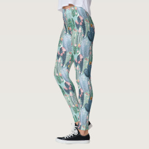 Soft Patel Cactus Pattern Leggings