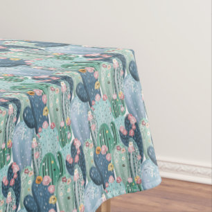 Soft Patel Cactus Pattern Tablecloth
