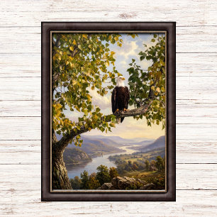 Soft Patriotic Bald Eagle  Poster
