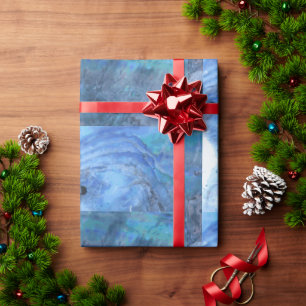 Soft Paua Blues Wrapping Paper