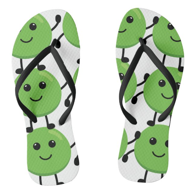 Soft pea motif flip flip - Fun and original Flip Flops (Footbed)
