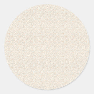 Soft Peach 1940s Vintage Utility Floral Classic Round Sticker
