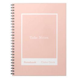 Soft Peach Block Quote Classic Notebook