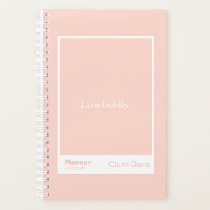 Soft Peach Block Quote Fully Customisable Planner