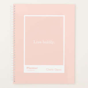 Soft Peach Block Quote Fully Customisable Planner