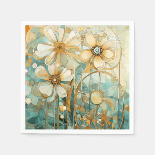 Soft Peach Garden 3 Napkin (Front)