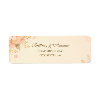 Soft Peach & Gold Hydrangea Floral Wedding Return