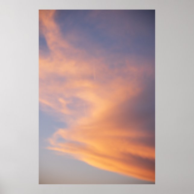 Soft Peach Sunset Sky  Poster (Front)