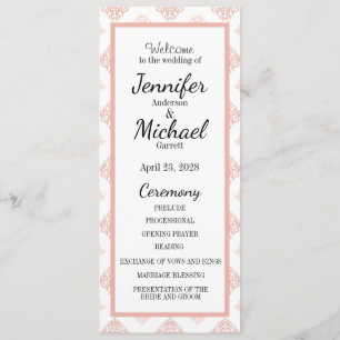 Soft Peachy Blush Damask Programme