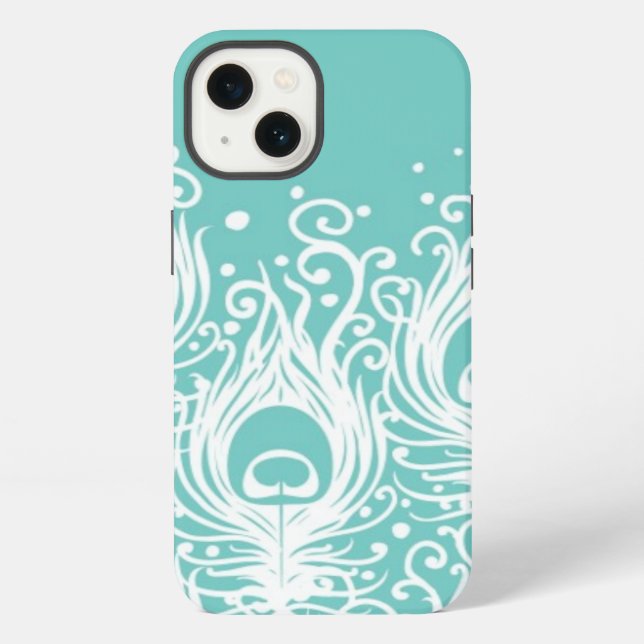 Soft peacock feathers iPhone case (Back)