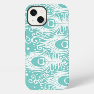 Soft peacock feathers iPhone 13 case