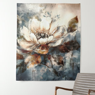 Soft Peony Watercolor Bloom Tapestry