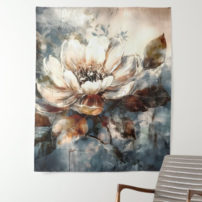 Soft Peony Watercolor Bloom Tapestry (Creator Uploaded)