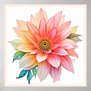Soft Petal Abstract Bloom Design Poster