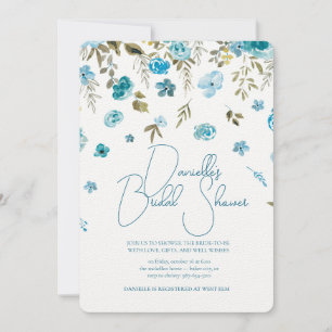 Soft Petal Rain Bridal Shower Invitation