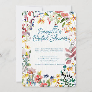 Soft Petal Rain Bridal Shower Invitation