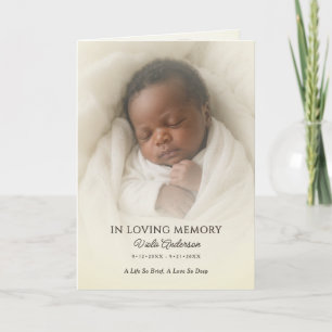 Soft Photo & Angel Baby Funeral/Memorial Folded Programme