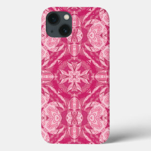 Soft Pink Abstract Floral Mandala Pattern  iPhone 13 Case