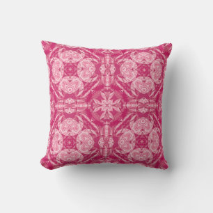Soft Pink Abstract Floral Mandala Pattern  Cushion