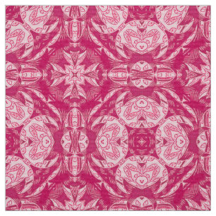 Soft Pink Abstract Floral Mandala Pattern  Fabric