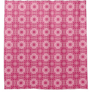 Soft Pink Abstract Floral Mandala Pattern  Shower Curtain