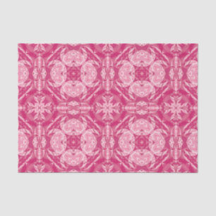 Soft Pink Abstract Floral Mandala Pattern Tissue Paper
