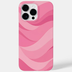 Soft Pink Abstract Waves Pattern Case-Mate iPhone 14 Pro Max Case