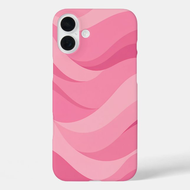 Soft Pink Abstract Waves Pattern Case-Mate iPhone Case (Back)