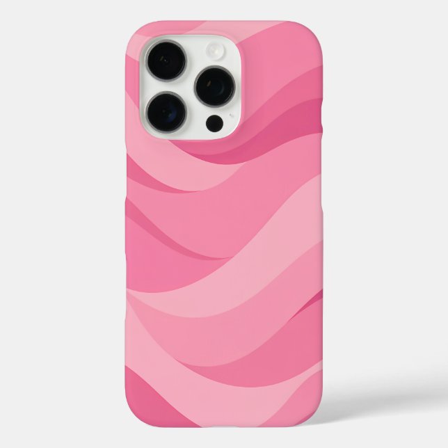 Soft Pink Abstract Waves Pattern Case-Mate iPhone Case (Back)