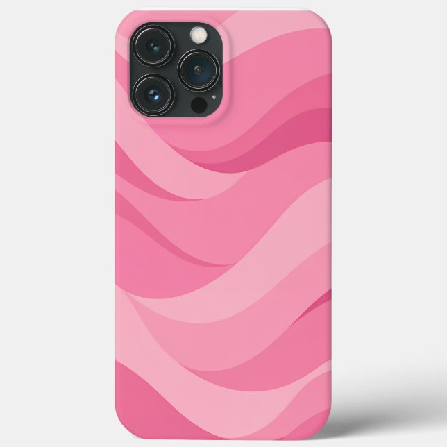 Soft Pink Abstract Waves Pattern Case-Mate iPhone Case (Back)