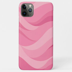 Soft Pink Abstract Waves Pattern iPhone 11 Pro Max Case