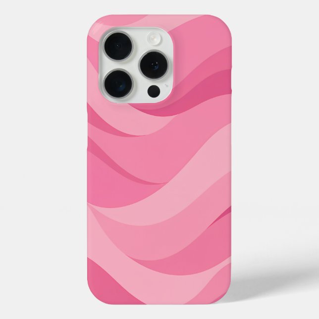 Soft Pink Abstract Waves Pattern Case-Mate iPhone Case (Back)