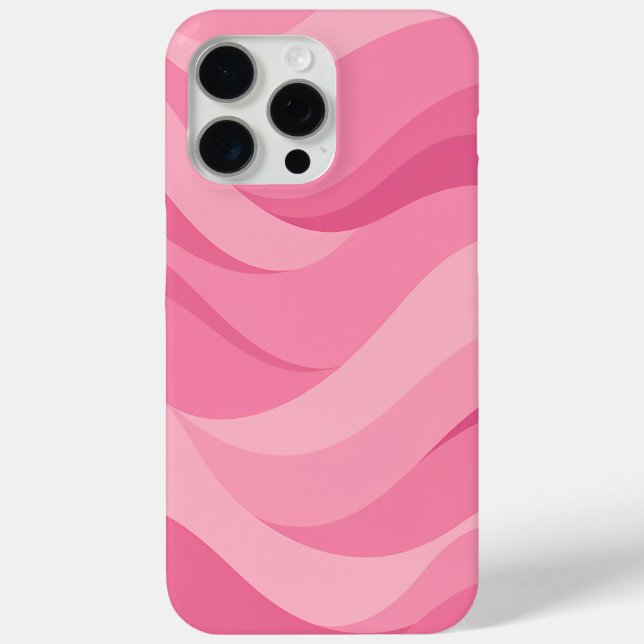 Soft Pink Abstract Waves Pattern Case-Mate iPhone Case (Back)