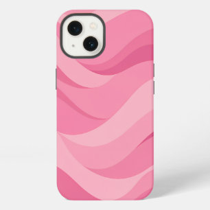 Soft Pink Abstract Waves Pattern iPhone 13 Case