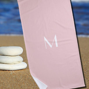 soft pink - add monogram beach towel