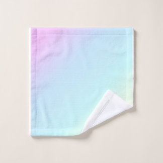 Soft Pink and Blue Gradient Bath Towel Set