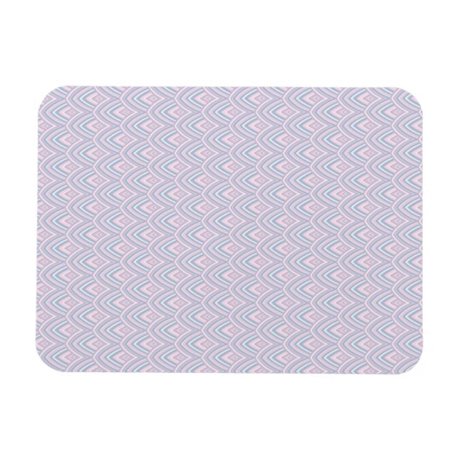 Soft Pink and Blue Scallops Magnet (Horizontal)