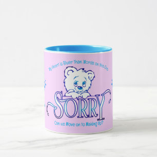 Soft Pink and Blue SORRY Mug