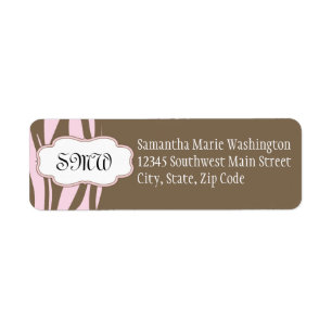 Soft Pink and Brown Monogram Frame
