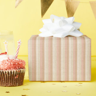 Soft Pink and Cream Elegant Stripes Wrapping Paper