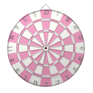 Soft Pink And White Dartboard