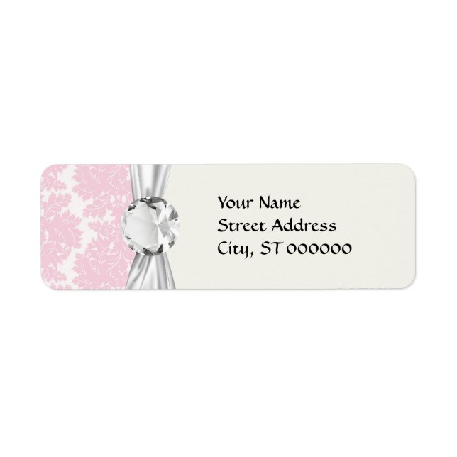 soft pink and white flourish damask pattern (Front)