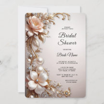 Soft Pink and White Flowers Bridal Shower