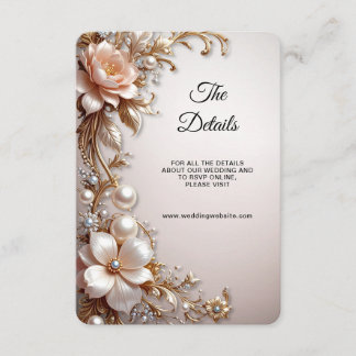 Soft Pink and White Flowers Detail Enclosure Card
