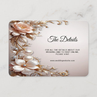Soft Pink and White Flowers Detail Enclosure Card
