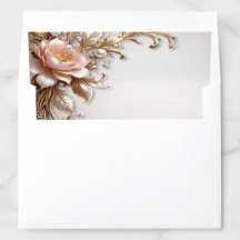 Soft Pink and White Flowers Envelope Liner