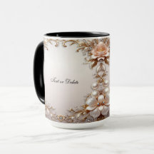 Soft Pink and White Flowers Mug