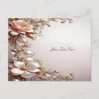 Soft Pink and White Flowers Postcard