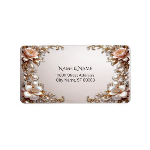 Soft Pink and White Flowers Return Address Label