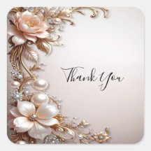 Soft Pink and White Flowers Sticker